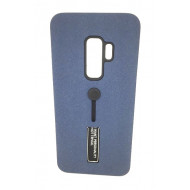Capa Silicone Dura Kickstand Com Alça De Dedo Samsung Galaxy S9 Azul